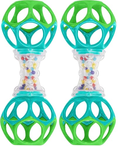 Bright Starts Oball Shaker Rattle | Newborn+ | Pack of 2