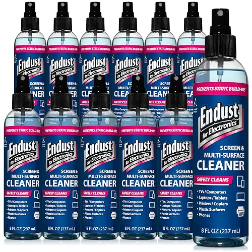 Endust for Electronics Screen Cleaner Spray, Electronic Anti-Static Cleaning Gel and dusting Pump Multi-Surface Spray, for Tablet, Laptop, and Computer Screens, Monitor and Keyboard, 8 oz (097000P12)