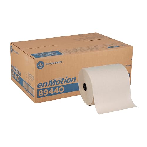 enMotion Georgia‑Pacific (by GP PRO) 8 in 700 Linear Feet Recycled Paper Towel Roll, Brown, 6‑Roll Case Paper Towel Rolls, 89440