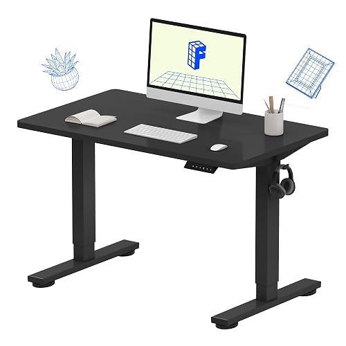 FLEXISPOT EN1 One-Piece Standing Desk, Electric Adjustable with 4 Memory Presets, 176 LBS Capacity, Stable & Quiet, Seamless Desktop for Home Office & Dual Monitors, 40"x24" Black