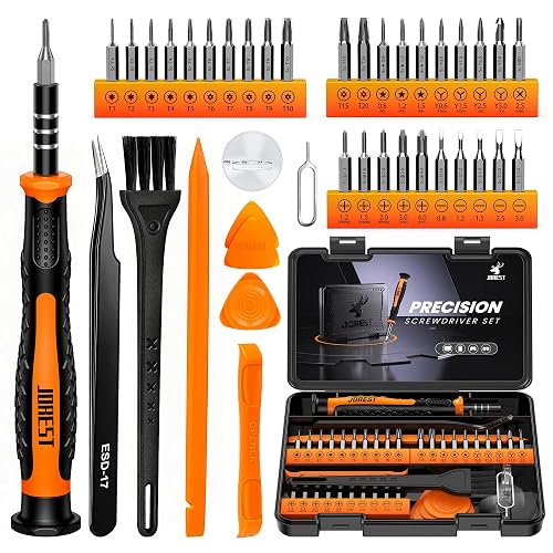 JOREST 40Pcs S2 Steel Small Precision Screwdriver Set with Torx T5 T6 T8 | Mini Repair Tool Kit for Macbook, Computer, Laptop, iPhone, PS4 PS5, Xbox, Switch, Glasses, Watch, Ring Doorbell, Electronics