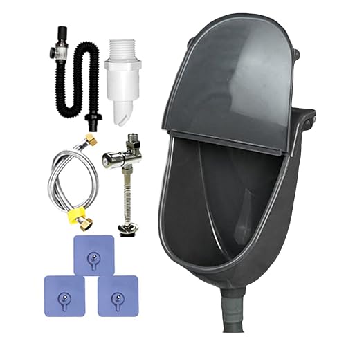 Wall Urinal with Diverter Lid, Adjustable Anti-Spill Urinal | Ergonomic Toilet Wall, Washing Garage, Discharge Hose, Bathroom And Toilet, Home RV Camping, Bedroom Multiuse