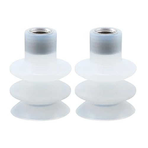 Vacuum Suction Cup Silicone Thread High Temp Manipulator Accessory | PC-40 silicone suction nozzle, threaded mount, high-temp resistant, precise grip for automation arms(PC40)