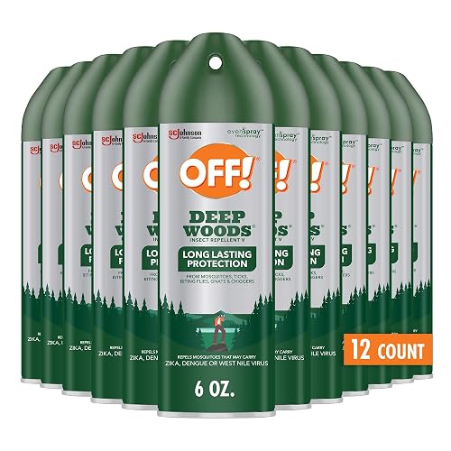 OFF! Deep Woods Insect Repellent Spray with 25 Percent DEET Provides up to 8 Hours of Mosquito Protection 6 Ounce (Pack of 12)