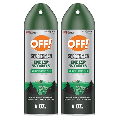 OFF! Deep Woods Sportsmen Insect Repellent Spray for Hunting Camping and Fishing 6 Ounce (Pack of 2)