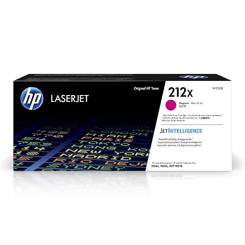 HP 212X Magenta High-Yield Toner Cartridge | Works with Color LaserJet Enterprise M554, M555, MFP M578 Series | W2123X