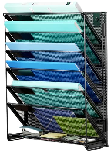 Kuntine.B Wall File Organizer Office Hanging Magazine Holder Wall File Organizer for Office Home
