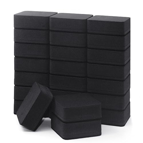 IHPUKIDI Magnetic Whiteboard Dry Erasers, Black, 2 x 2 Inch, 24 Pack