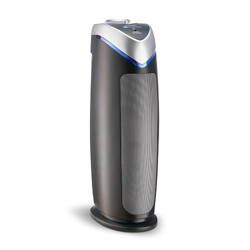 GermGuardian HEPA Air Purifier Tower - 22" - Gray - AC4825E | UV-C, Large Room Air Purifier for Bedroom, Office, Dorm, and Home, Filters Pet Dander, Dust, Pollen, Smoke, Scents