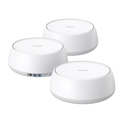 Deco 7 Dual-Band BE5000 WiFi 7 Mesh Wi-Fi System 4-Stream 5 Gbps, 240 Mhz | Up to 6,600 Sq.Ft | 2X 2.5G Ports Wired Backhaul | VPN,MLO, AI-Roaming, HomeShield, Deco BE25 3-Pack