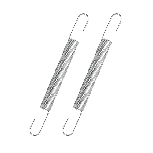 2 Pack 540183#61 4 Inch Double-Hook Tension Spring, Spring Steel | Small Extension Spring for Automotive, Household, Toys & Hardware Replacement Parts