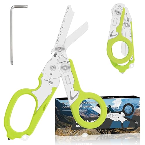 Lemasa 6-in-1 Heavy-Duty Emergency trauma shears (Green)