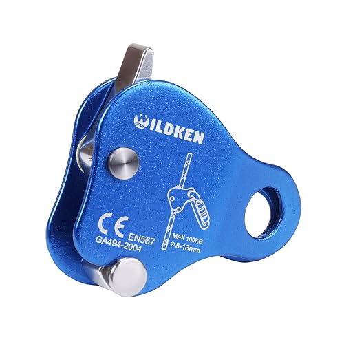 WILDKEN Climbing Ascender Fall Protection Belay Device Climbing Rope Grab | Ascender for Rock Climbing Mountaineering Tree Arborist Expedition Caving Rescue Aerial Work
