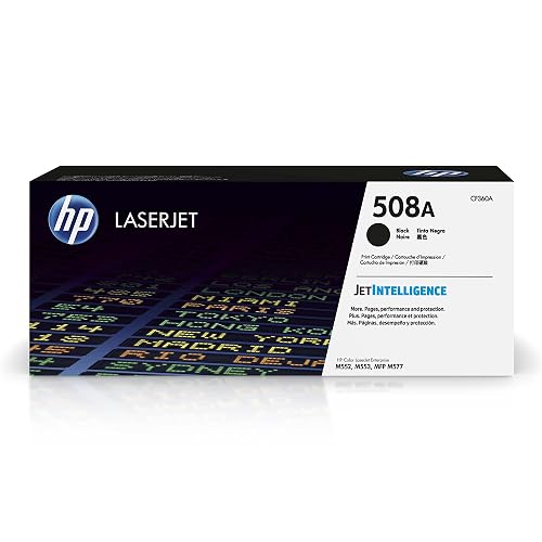 HP 508A Black Toner Cartridge Printers | Works with Color LaserJet Enterprise M552, M553; Color LaserJet Enterprise MFP M577 Series | CF360A