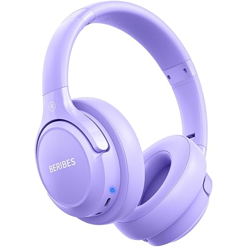BERIBES Bluetooth Headphones Over Ear Wireless HiFi Stereo Headsets 65H 6EQ | Bluetooth 6.0,with Built-in HD Mic,Foldable Lightweight,Comfort Fit,Fast Charging,Deep Bass for Home Office Cellphone PC Ect.