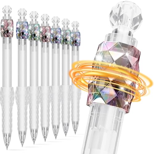 JIMMIDDA 8 Pack Gel Pens - 0.7mm Fidget Rotating Black Ink, No Smudge | Fine Point Smooth Writing - Soft Grip, Quick-dry Gel Pens for Journaling, Cute School & Office Supplies, Gift for Women Men