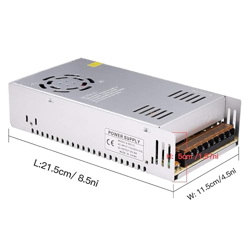 30A 360W 12V DC Power Supply, Universal Regulated Switching AC 110V/220V to DC Converter (SMPS) Transformer Driver Adapter for LED Strip Lights, CCTV Camera System, 3D Printer, Radio, Computer Project