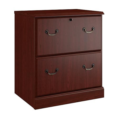 Bush Business Furniture Arlington 2 Drawer Lateral File Cabinet in Harvest Cherry, Letter, Legal, A4-Size Document Storage for Home and Professional Office