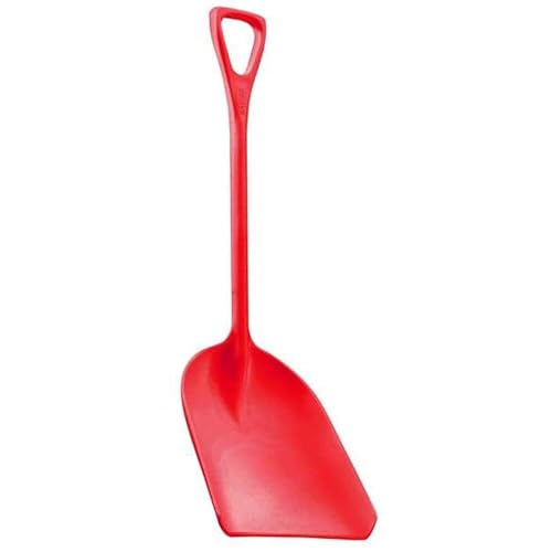 Remco Hygienic Square Point Shovel, Polypropylene Blade, 28 in L, Red Polypropylene Handle 69824-1 Each