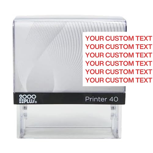 Custom Self-Inking Stamp - Up to 6 Lines - 5 Color Choices