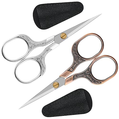 embroidery scissors-Glexal 5 Inch Precision Scissors-2 pack,small razor Sharp Blade Shears for craft Crochet sewing school paper cutting…