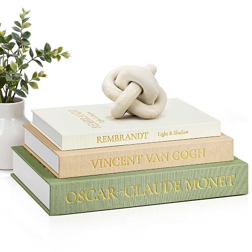 JARLINK Aesthetic Decorative Books, Set of 3 Linen Faux Book Boxes, Sage | Stylish Storage Boxes for Home Decor, Photo Organization, & Keepsakes, Faux Books for Coffee Tables, Bookshelves, or Mantels