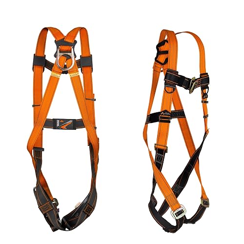 Malta Dynamics Warthog Safety Harness Fall Protection, Pass-Thru Leg Buckles, Full Body Harness - OSHA/ANSI Compliant