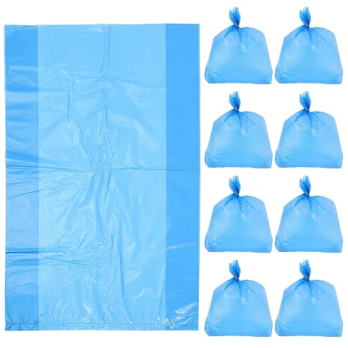 PE Plastic Trash Bags Heavy Duty 50pcs Thickened 80x100cm Blue | Easy Tie-up Design, Simple Carrying, Suitable for Trash Cans, Bedrooms, Offices, Janitorial Staff and Sanitation Areas