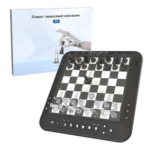 Electronic Chess Set, Computer Chess Game, Smart Chess Board, Chess Set Board Game, Electronic Chess Game, LEDs, Built-in Battery, Great Partner for Play and Practice