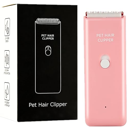 Grimgrow Dog Cat Home Hair Waterproof Clipper Portable Pet Shaver | Rechargeable Pet Grooming Tool, Low Noise, Cordless Cat Trimmer for Matted Hair