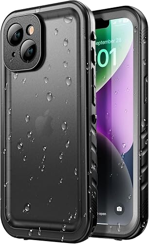 SPORTLINK for iPhone 14 Waterproof Case, Black | Military-Grade Heavy-Duty 360° Full-Body Protection with Built-in Screen & Camera Protectors, Dustproof, Shockproof