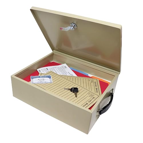 Fire-Retardant Security Box with Keyed Lock
