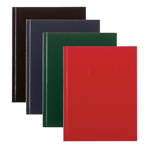 Blueline® A9 Notebooks, 192 Pages, Hard Cover, Perfect Binding, Pack of 4, One Each of: Black, Blue, Green, Red, 9-1/4" x 7-1/4" (A9.PCK)