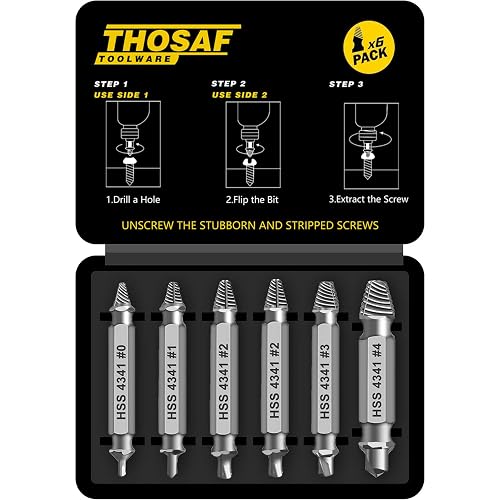 Damaged Screw Extractor Set,Christmas Stocking Stuffers for Adults Men Him | Gifts for Men,Mens Gifts for Dad,Husband,Stripped Screws Bolt Drill Bit Tools for Easy Removal of Rusty Broken Screw