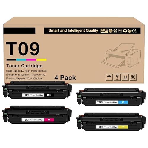 Sharind T09 Toner Compatible for Canon T09 Toner for Color imageCLASS X MF1127C LBP1127C C1127P C1127i C1127iF Printer Black Cyan Magenta Yellow 4-Pack 3017C005AA 3018C005AA 3019C005AA 3020C005AA