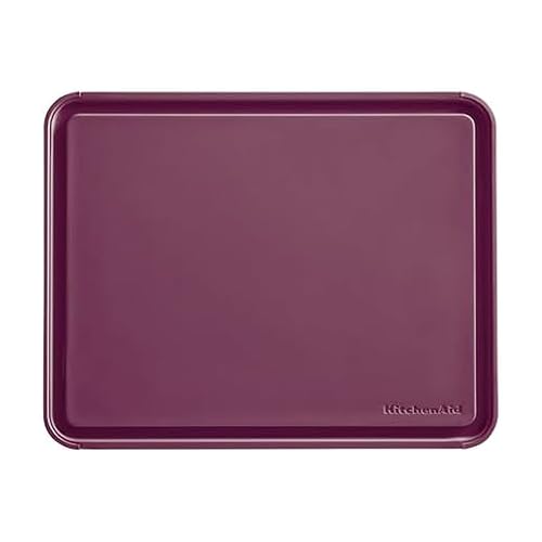 KitchenAid Classic Plastic Cutting Board with Perimeter Trench and Non Slip Edges, Dishwasher Safe, 11 x 14 inch, Beetroot