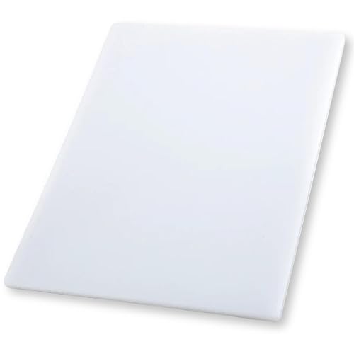 Winco CBWT-1218 Cutting Board, 12 by 18 by 1/2-Inch, White | Dishwasher safe, Stain resistant, Minimizes dulling, Great for Charcuterie, Cheese, Appetizers and Buffet Displays