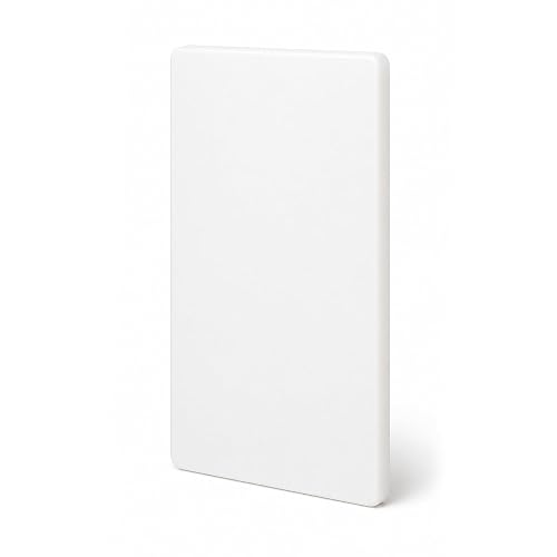 Winco 6" x 10" White Heavy-Duty Plastic Cutting Board | Dishwasher safe, Stain resistant, Minimizes dulling, Great for Charcuterie, Cheese, Appetizers and Buffet Displays