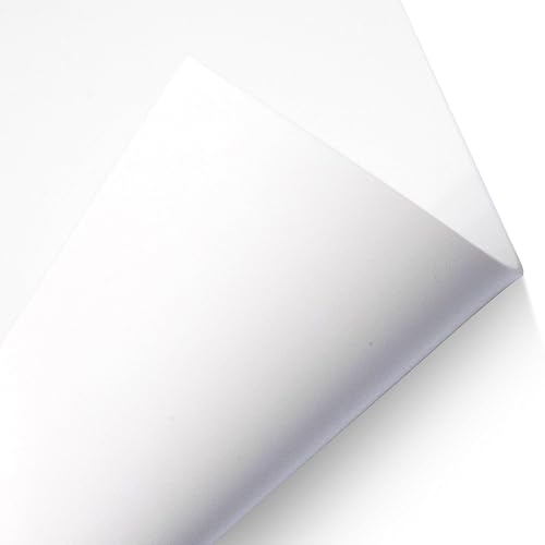 Exactly Rubber - White Silicone Sheet, 60A Durometer Silicone Mat, Food-Grade Rubber Mat with -80 to 450°F Temperature Resistance, 400% Elongation, Silicone Placemat Made in The USA, 1/16 x 18” x 18”