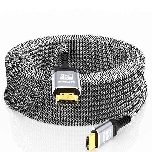 Soonsoonic 4K HDMI Cable 50Ft | High Speed HDMI 2.0 Cable 4K@60Hz 2K 1080P 3D ARC Ethernet | for UHD TV Monitor Laptop Xbox PS4/PS5 (15m)