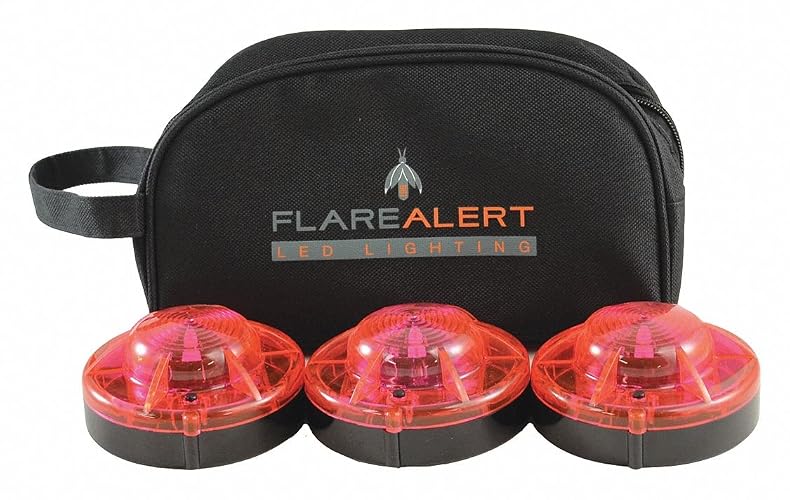 LED Road Flare Kit, 0.5 Watt, Red