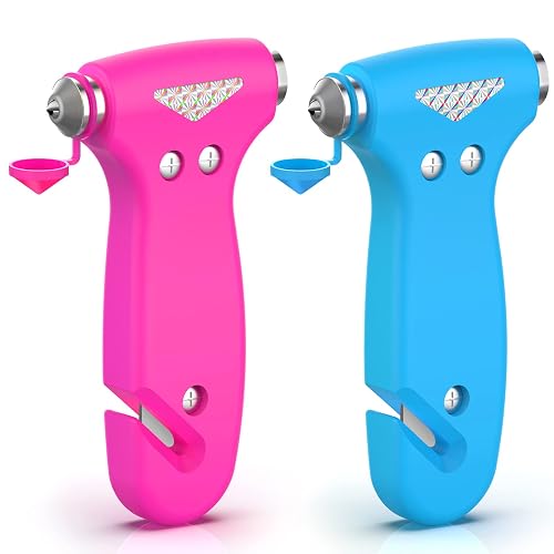 THINKWORK 3-in-1 Window Breaker Car Safety Hammer Gift with Seat BeltCutter | Auto Emergency Escape Hammer with Window Breaker and Seat Belt Cutter, Safety Emergency Car Escape Tool for Car Accidents