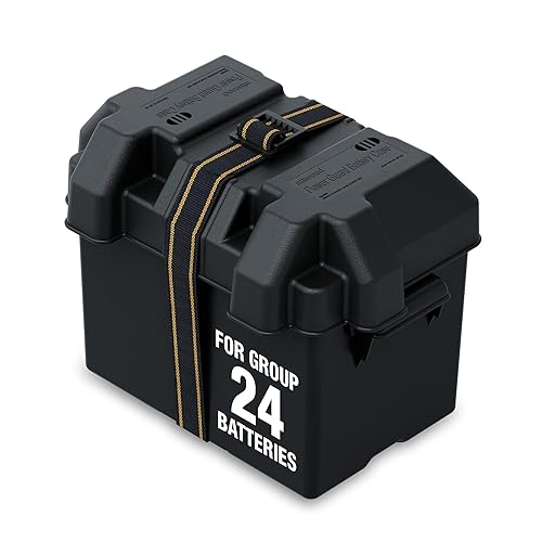 Attwood Group 24 Vented Marine Battery Box | Protects Group 24 batteries with secure vented marine-grade storage