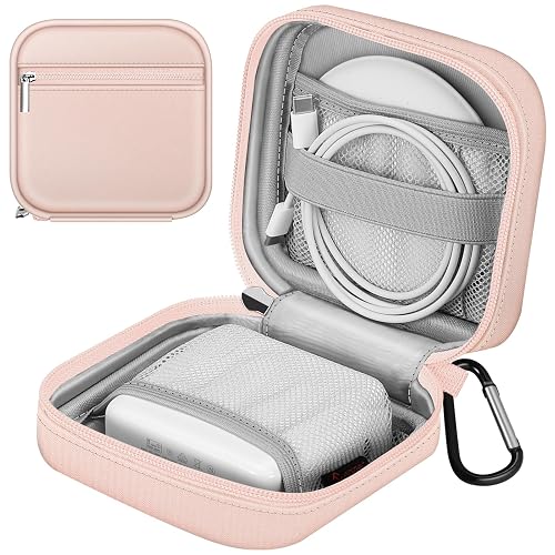 FINPAC Charger Case for MacBook, Small Electronic Organizer Pouch Bag | Portable Travel Storage for MacBook Power Adapter, Laptop Accessories, Magic Mouse, USB Drives, Gadgets, Pink