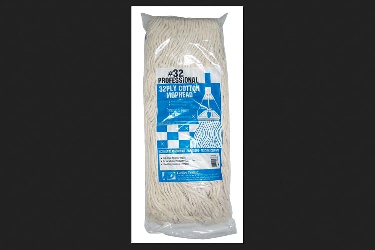 Lanier #32 Mop Head Cotton | Cut end mop head, cotton material, 32 ply, size 32, replacement mop refill, Lanier style