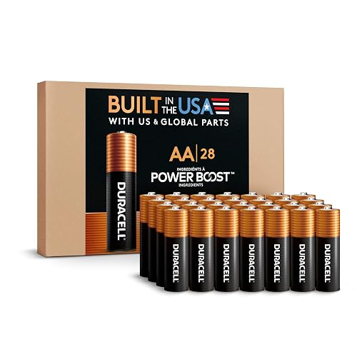 DURACELL Coppertop AA Batteries, 28 Count, 12-Year Shelf Life, Recloseable Storage