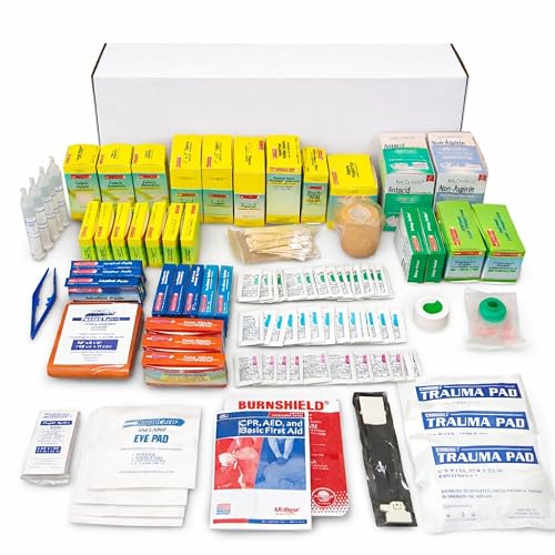 Rapid Care 821 Piece Class B Refill Kit - OSHA & ANSI Compliant - 3 & 4 Shelf First Aid Cabinet Refill - Home, Office, Industrial - Bandages, Medications, Trauma Supplies