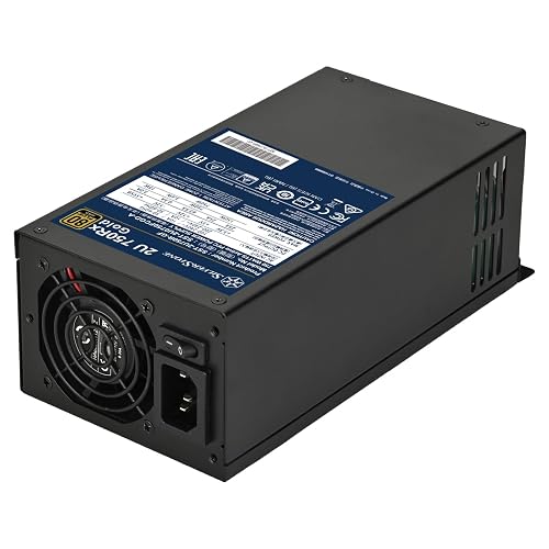 SilverStone Technology 2U 750Rx Gold 80 Plus Gold 750W 2U Single Fixed Cable Power Supply, SST-2U750R-GF