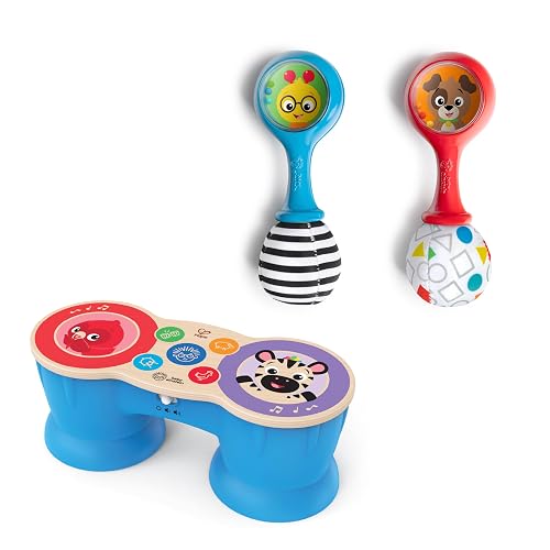 Baby Einstein First Tunes Drum & Shakers Musical Gift Set, with Maracas and Toy Drum, Ages 6 Months and Up