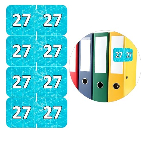 500 Pieces 2027 Year Stickers 0.75×1.5 inch Rectangle Coded Colored File Folders Labels Self Adhesive Year Labels for Tab File Folders Office Supplies(Blue,White)